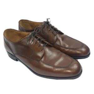 Florsheim Mens 11 M Brown Leather Moc Toe Oxfords Dress Shoes Lace Up